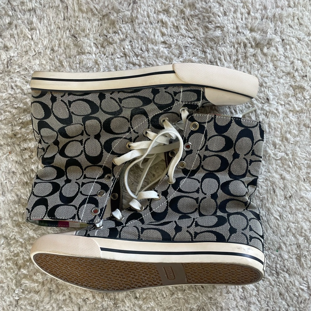 Coach logo high tops sneakers